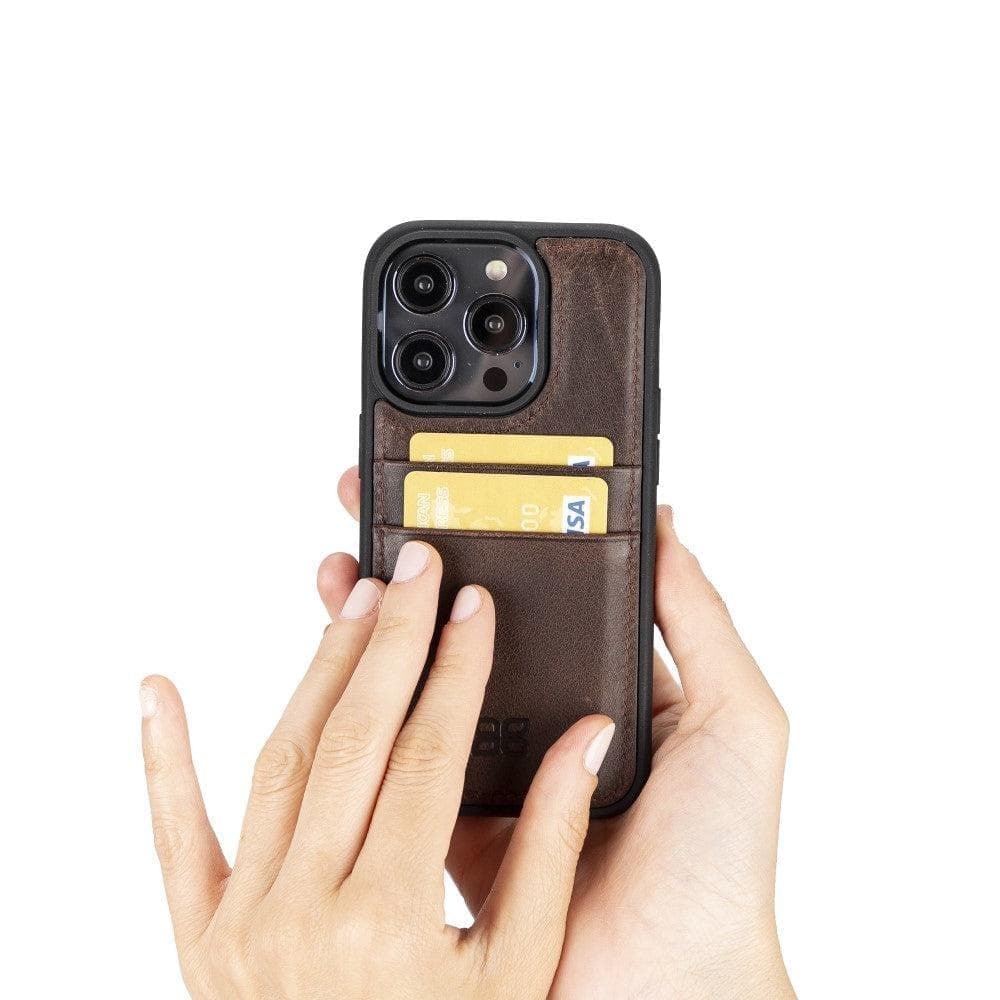 Leather Case for iPhone 15 Series with Card Holder Bouletta LTD