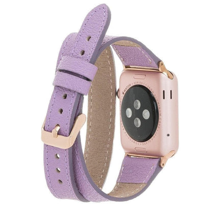 Leeds Double Tour Slim Apple Leather Watch Strap Bouletta