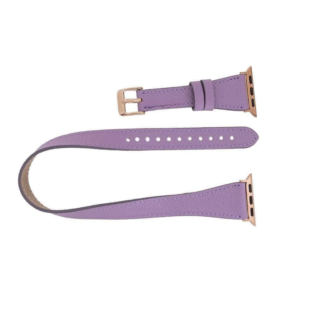 Leeds Double Tour Slim Apple Leather Watch Strap Bouletta