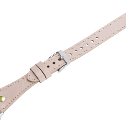 Leeds Double Tour Slim with Gold Bead Apple Watch Leather Straps Bouletta LTD