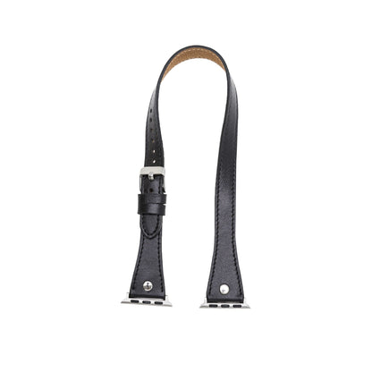 Leeds Double Tour Slim with Silver Bead Apple Watch Leather Straps Bouletta LTD