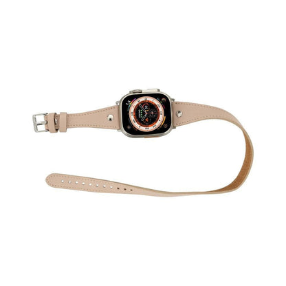 Leeds Double Tour Slim with Silver Bead Apple Watch Leather Straps Bouletta LTD