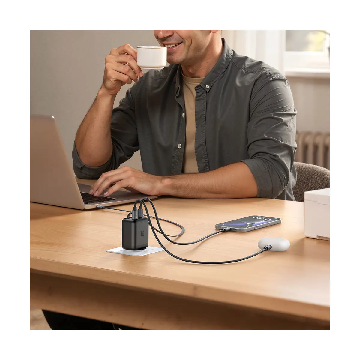 McDodo 35W GaN Ladegerät – Einziehbares Typ-C Kabel