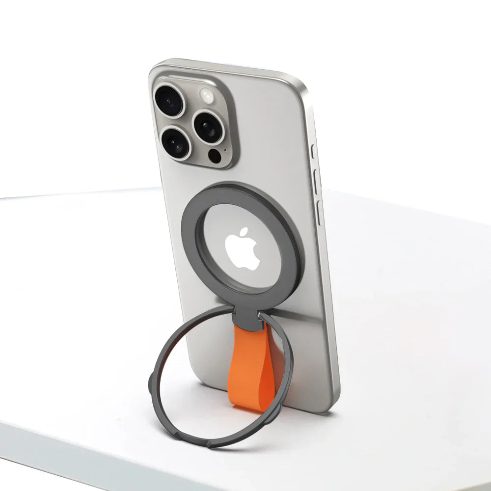 Magnetische Smartphone-Halterung (Schwarz + Orange) - Phonebazaar