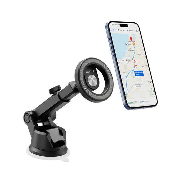 Rixus RXHM12 Dashboard Circle MagSafe Autohalterung – 360° drehbare Saugnapf-Halterung - Phonebazaar