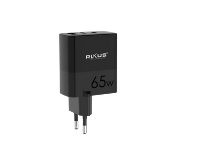Rixus RX105 PD 65W Schnellladegerät 2x USB-C & 1x USB-A