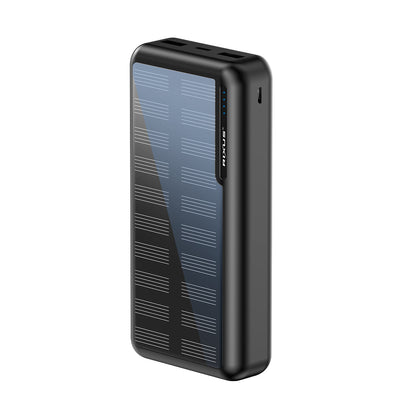 Rixus RXPB46 Solar Powerbank 20000 mAh Black - Phonebazaar