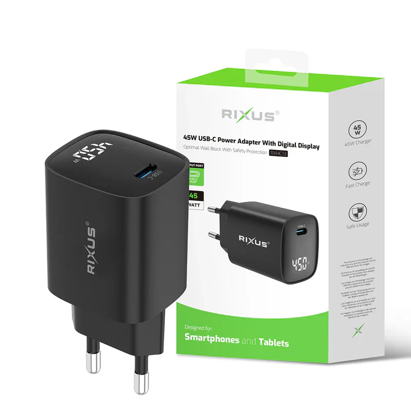45W USB-C Ladegerät – Mit Digitalanzeige & Intelligenter Schnellladefunktion