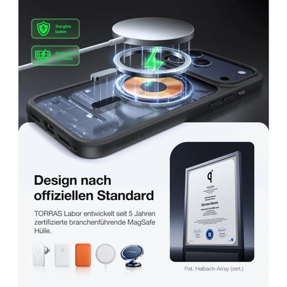 TORRAS – UPRO Ostand Pro Case kompatibel mit MagSafe, Schwarz iPhone 17 Pro Max (Kopie)