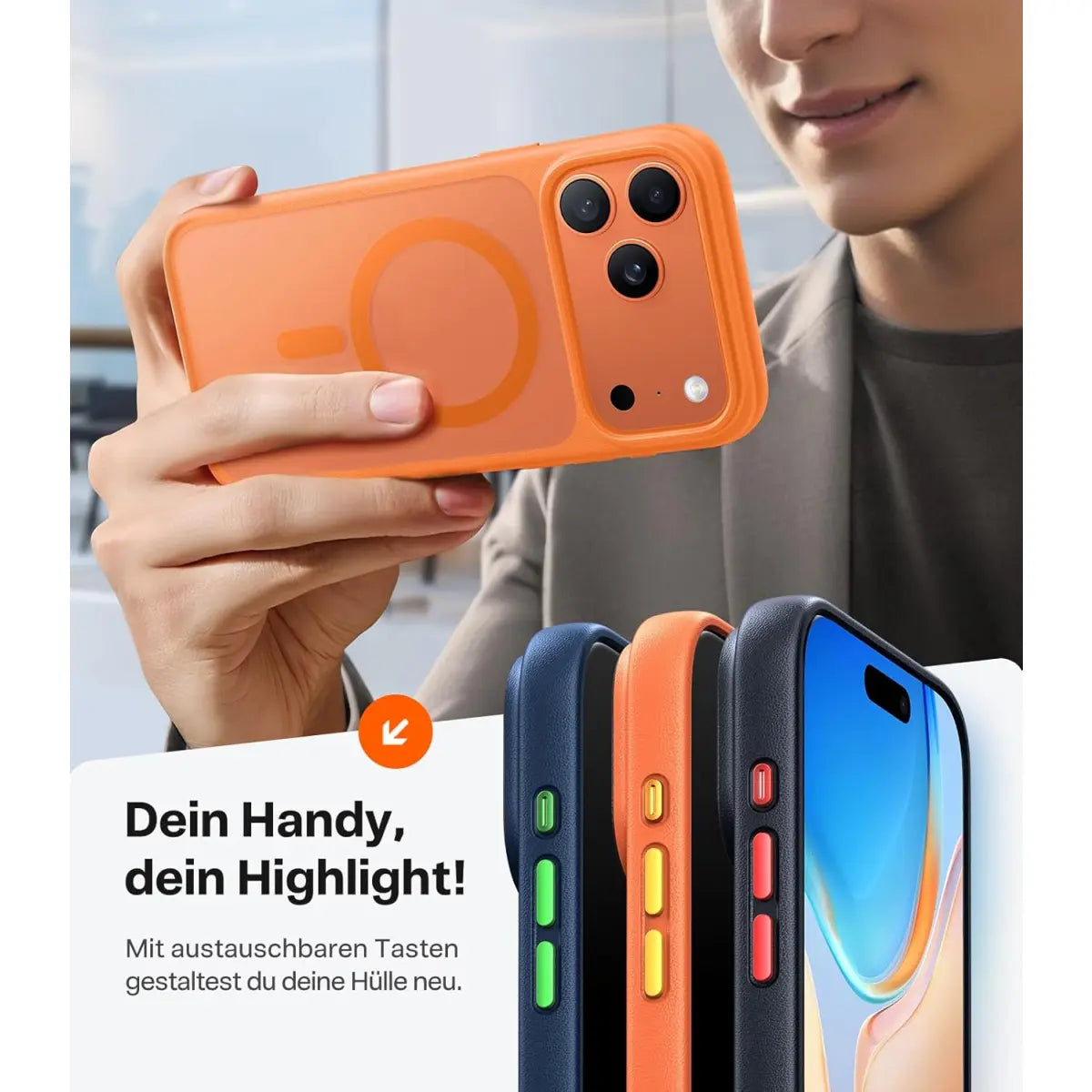 TORRAS Guardian MagSafe Hülle für iPhone 17 Pro – Orange