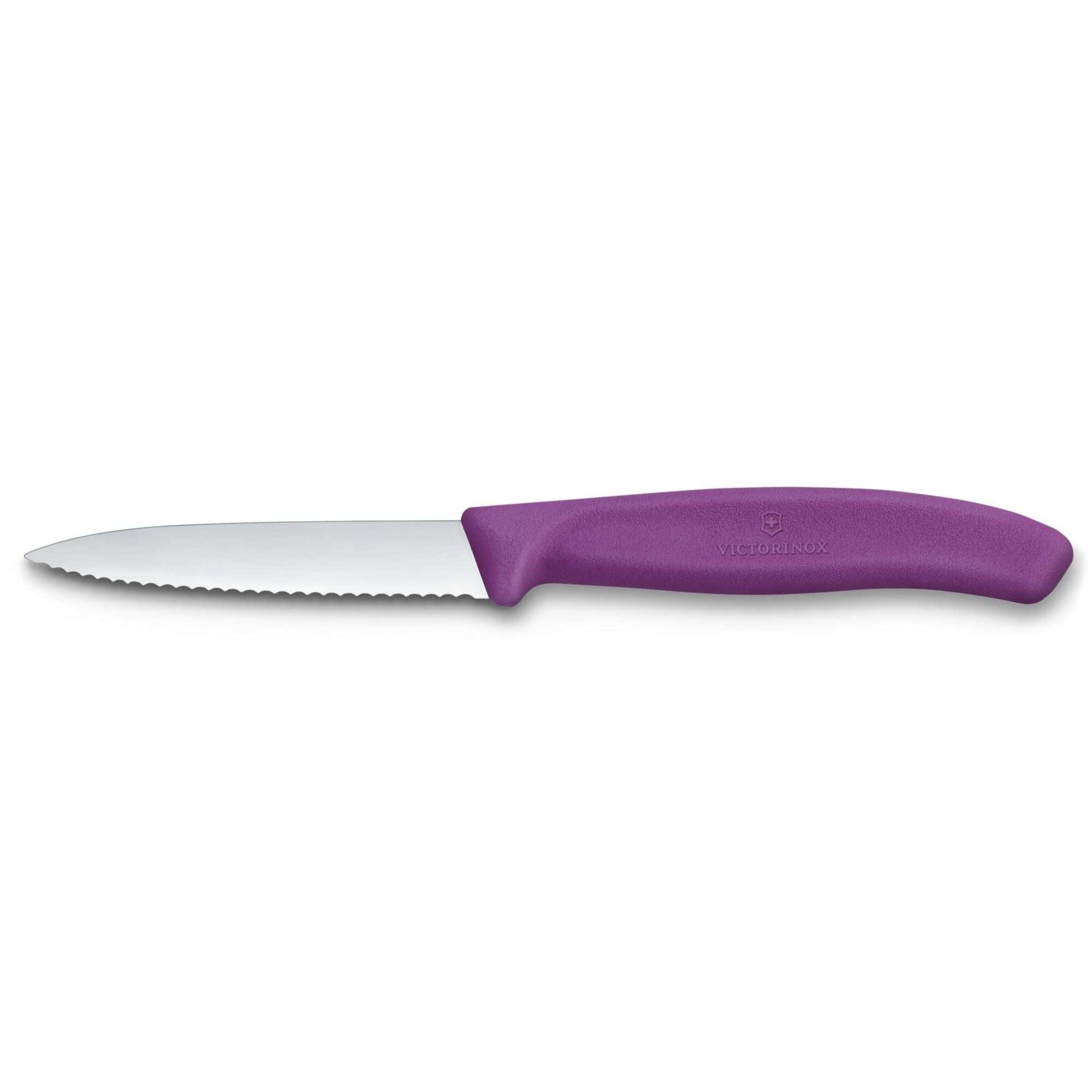 Victorinox Küchenmesser Wellen 8 cm – Griff (Schwarz, Rot, Orange, Lila, Grün, Blau, Gelb) - Phonebazaar
